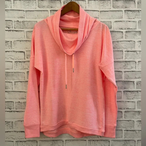 NWOT Women’s Gerry pink heathered pullover cowl neck Medium - Picture 1 of 4